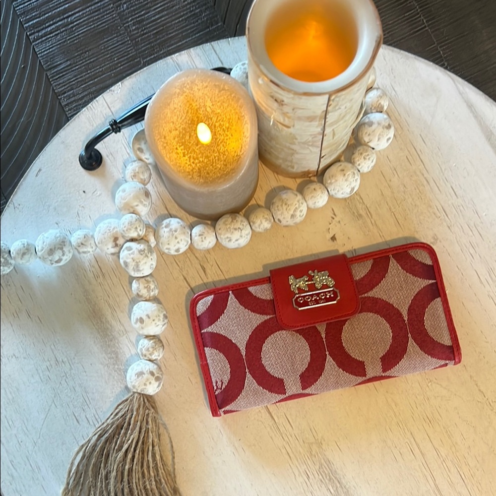 Coach Red Signature Wallet